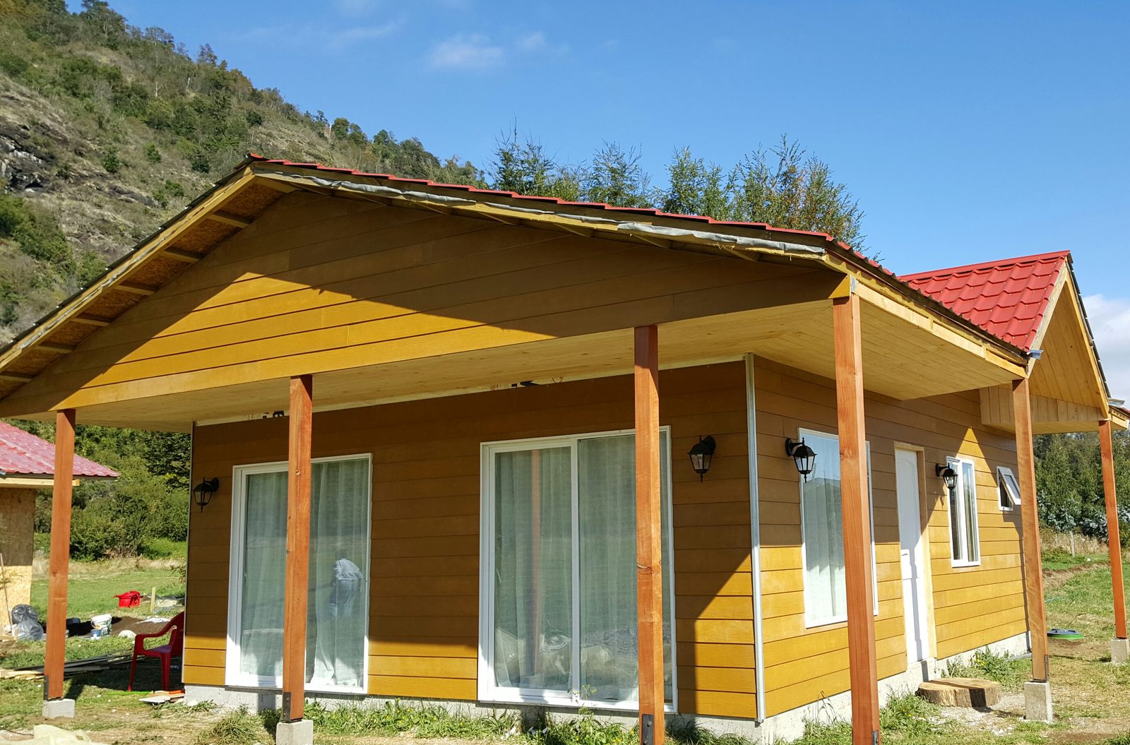 Exterior de la cabaña
